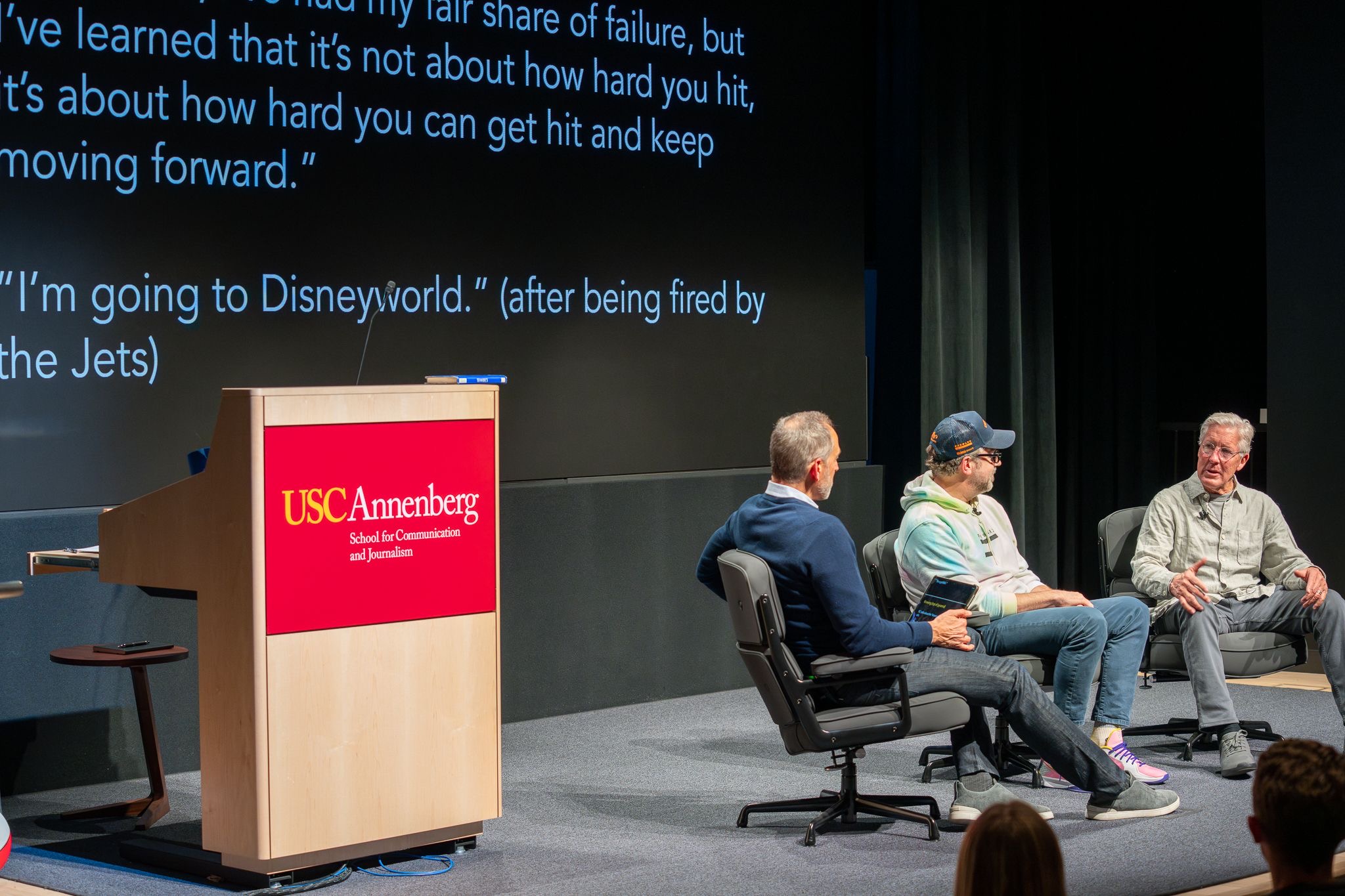Packed audience of USC students completely transfixed during the Game is Life lecture
